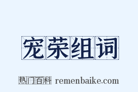 宠荣组词是什么意思的图片